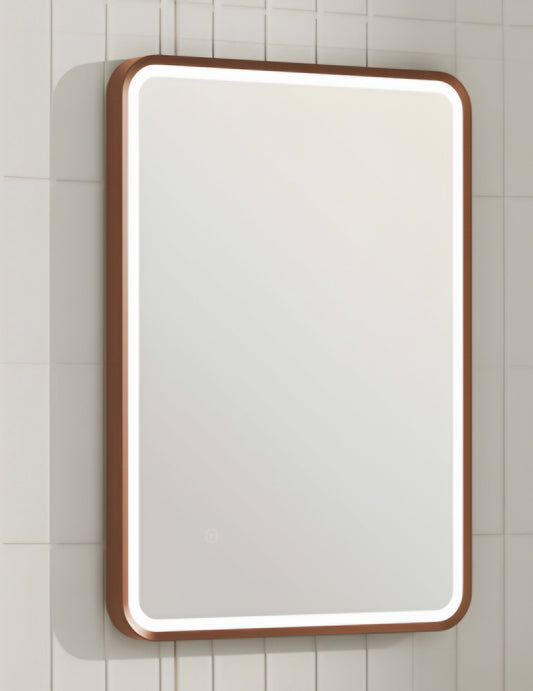 Alan T. Carr Allegra 700 x 500mm Led Mirror Demister Pad/Sensor Switch Brushed Bronze MIR640