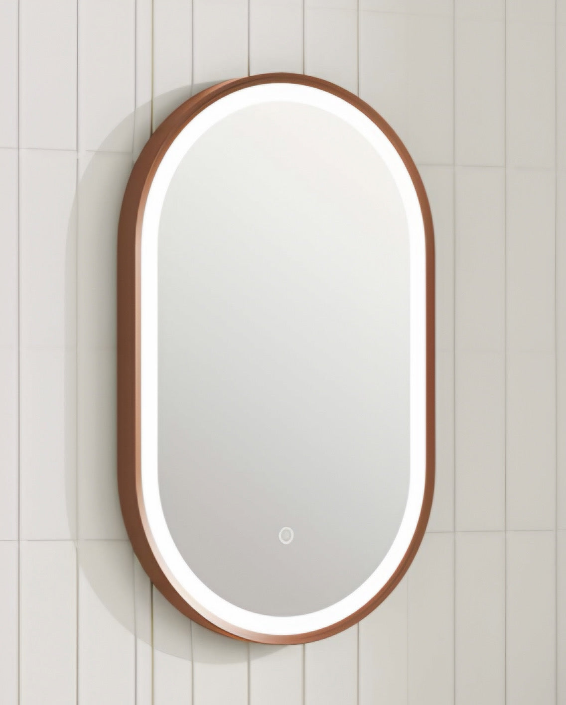 Alan T. Carr Joya 650 x 400mm Led Mirror Demister Pad/Sensor Switch Brushed Bronze MIR647