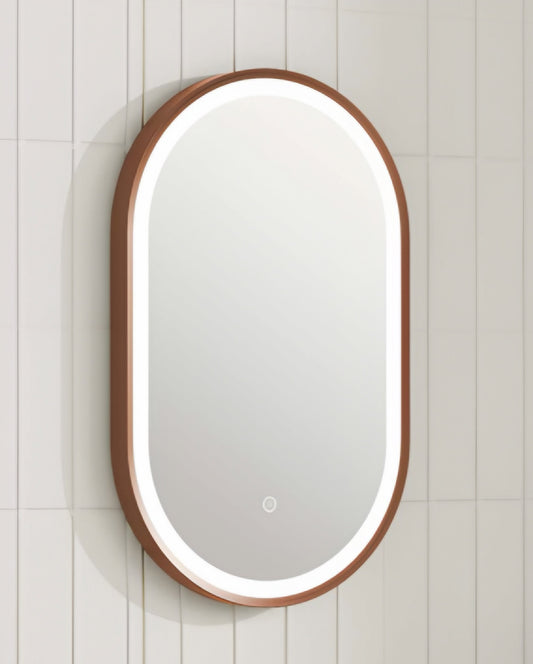Alan T. Carr Joya 650 x 400mm Led Mirror Demister Pad/Sensor Switch Brushed Bronze MIR647
