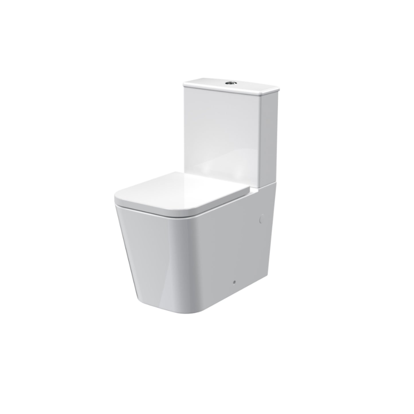 Orlen Square Rimless Flush To Wall Pan, Cistern & Seat