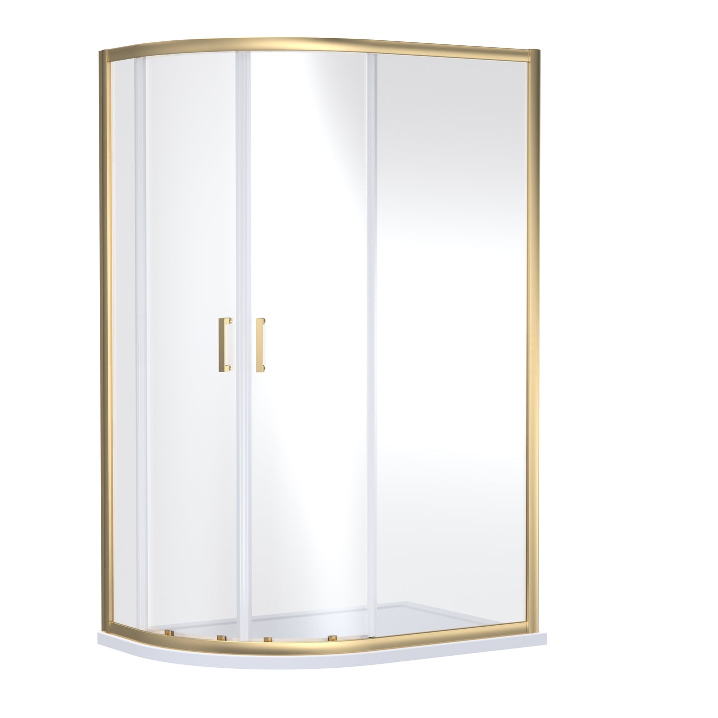 Rene 6mm Offset Quadrant Brushed Brass