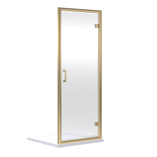 Rene Brushed Brass 6mm Hinged Door