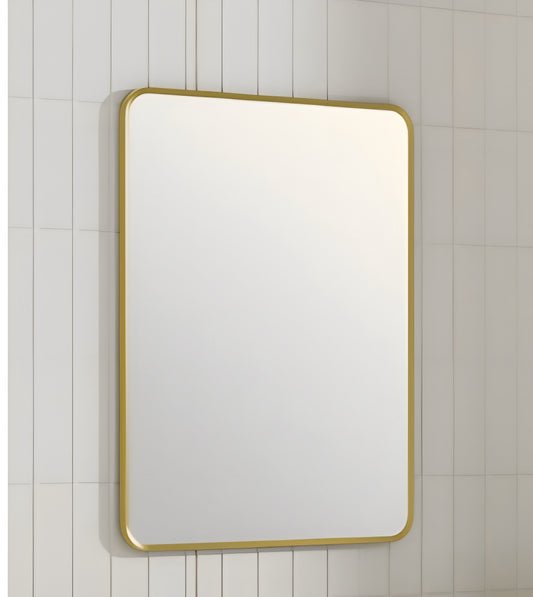 Alan T. Carr Derry 800 x 600mm Non Electric Mirror Brushed Brass MIR031
