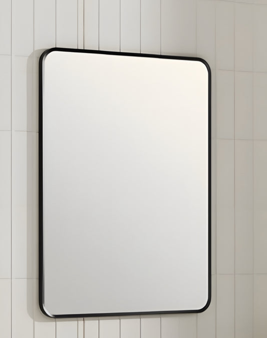 Alan T. Carr Derry 800 x 600mm Non Electric Mirror Matt Black MIR030