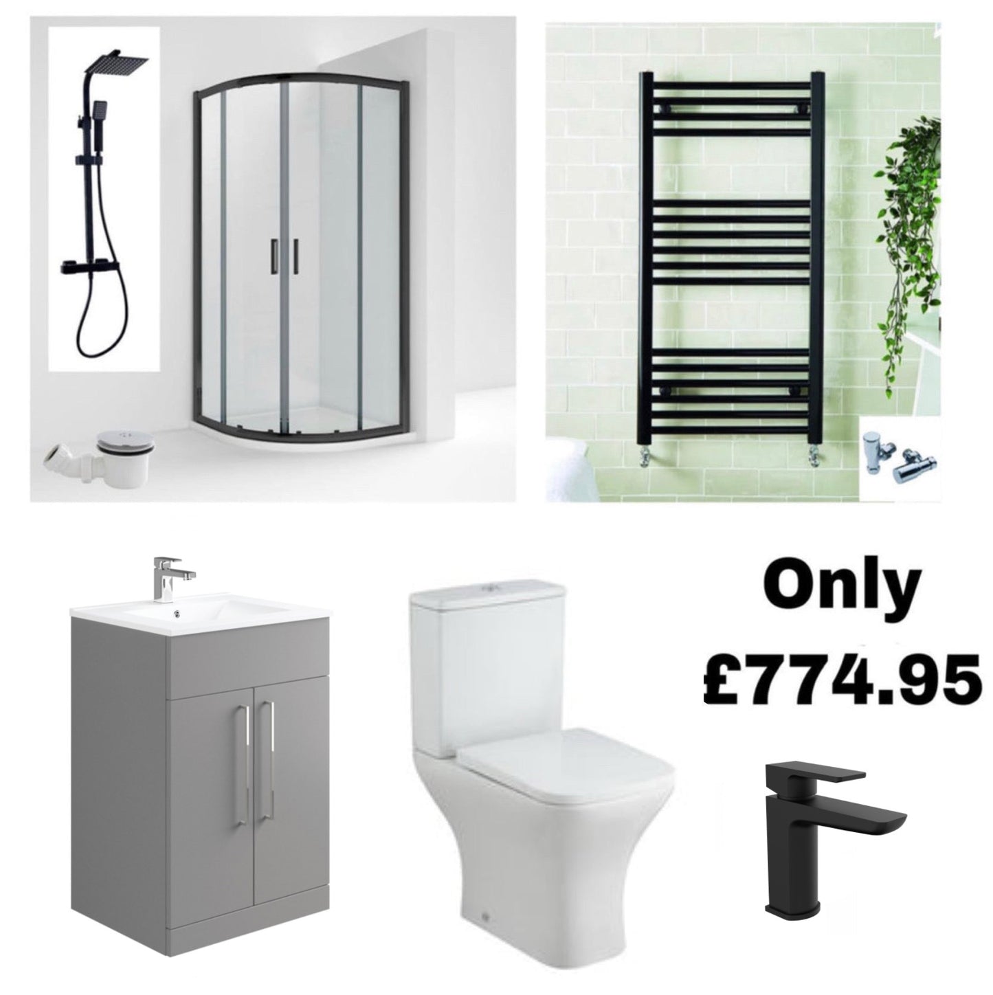 Stunning Dove Grey Shower room deal £774.85