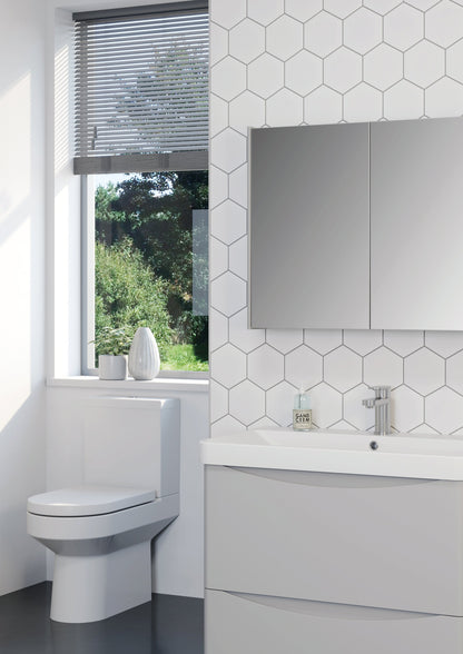 Nevis Cashmere 500/600mm Floor Standing 2 Drawer Basin Unit