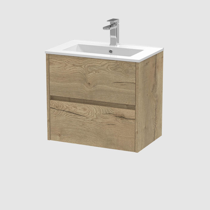 Havana 500/600/800mm 2 Drawer Wall Hung Basin Cabinet