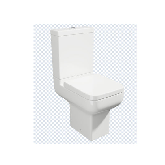 Options 550mm Short Projection Rimless WC Pan with Cistern & Soft Close Seat