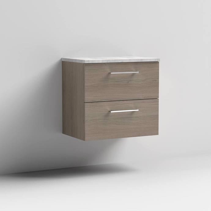 Arno 600/800mm 2 Drawer Wall Hung Worktop