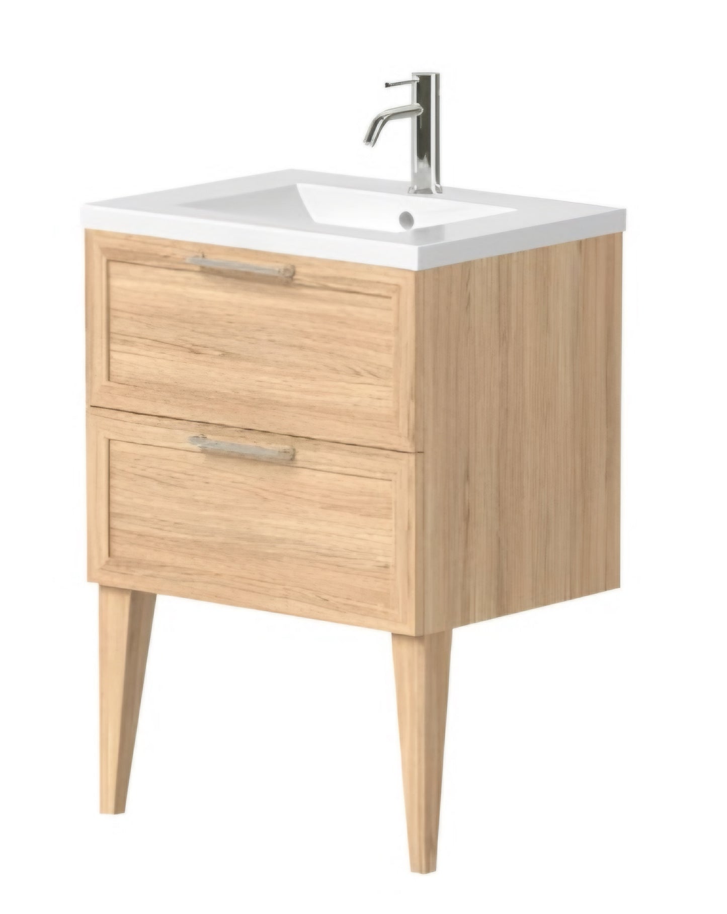 Alan T. Carr 600mm Ren Wall Hung 2 Drawer Unit, Basin & 2 Legs