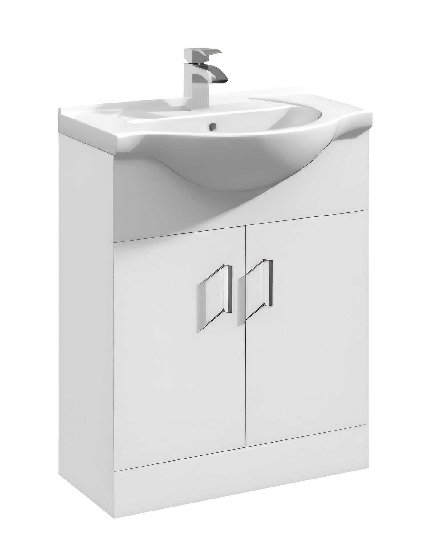 Alan T. Carr Classic Floor Standing 1/2 Door Unit & Basin White