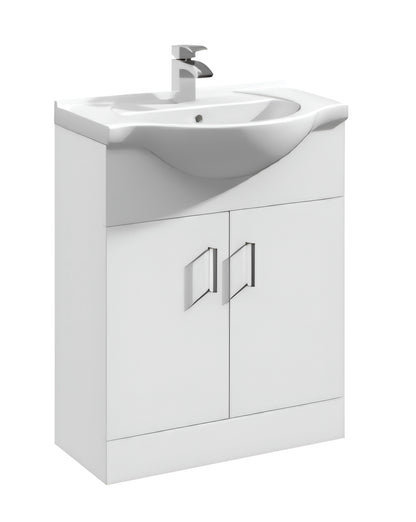 Alan T. Carr Classic Floor Standing 1/2 Door Unit & Basin White