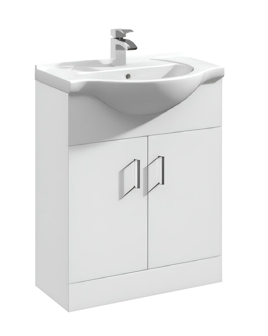 Alan T. Carr Classic Floor Standing 1/2 Door Unit & Basin White