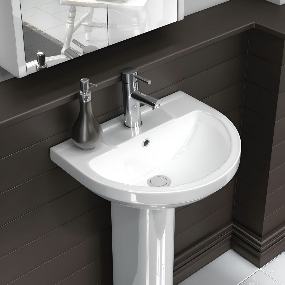 Nuie Harmony 500mm Basin & Semi Pedestal
