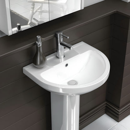 Nuie Harmony 500mm Basin & Semi Pedestal