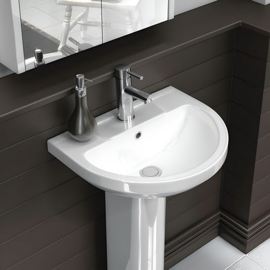 Nuie Harmony 500mm Basin & Semi Pedestal