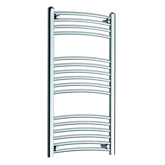 K Rail 600 x 1600mm Chrome Towel Curved Radiator 25mm bars