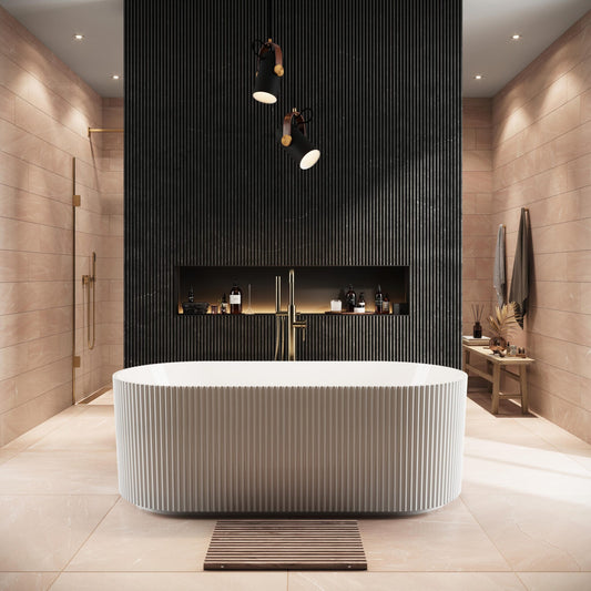 Scudo Labrynth Fluted Freestanding Bath