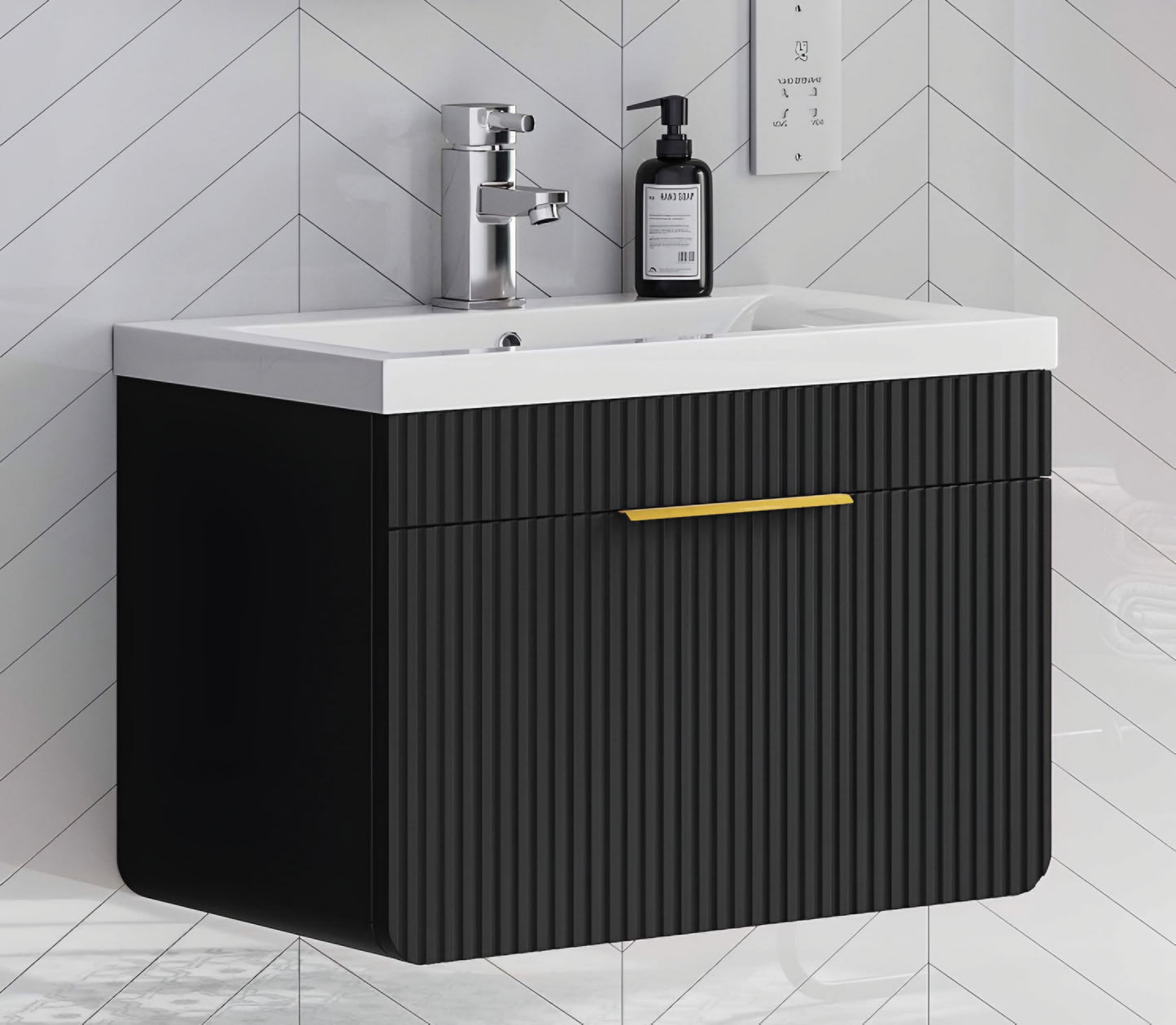 Alan T. Carr Aviary Wall Hung 2 Drawer Unit & Basin