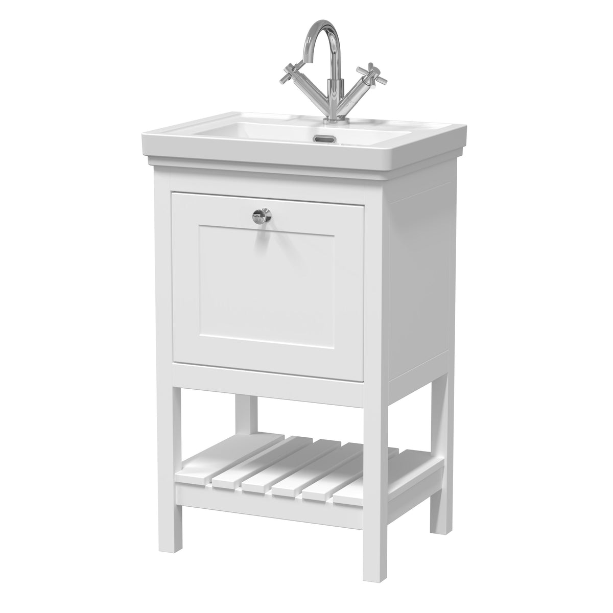 Hudson Reed Old London Bexley 500/600/800mm 1 Drawer Floor Standing Vanity Unit & Basin