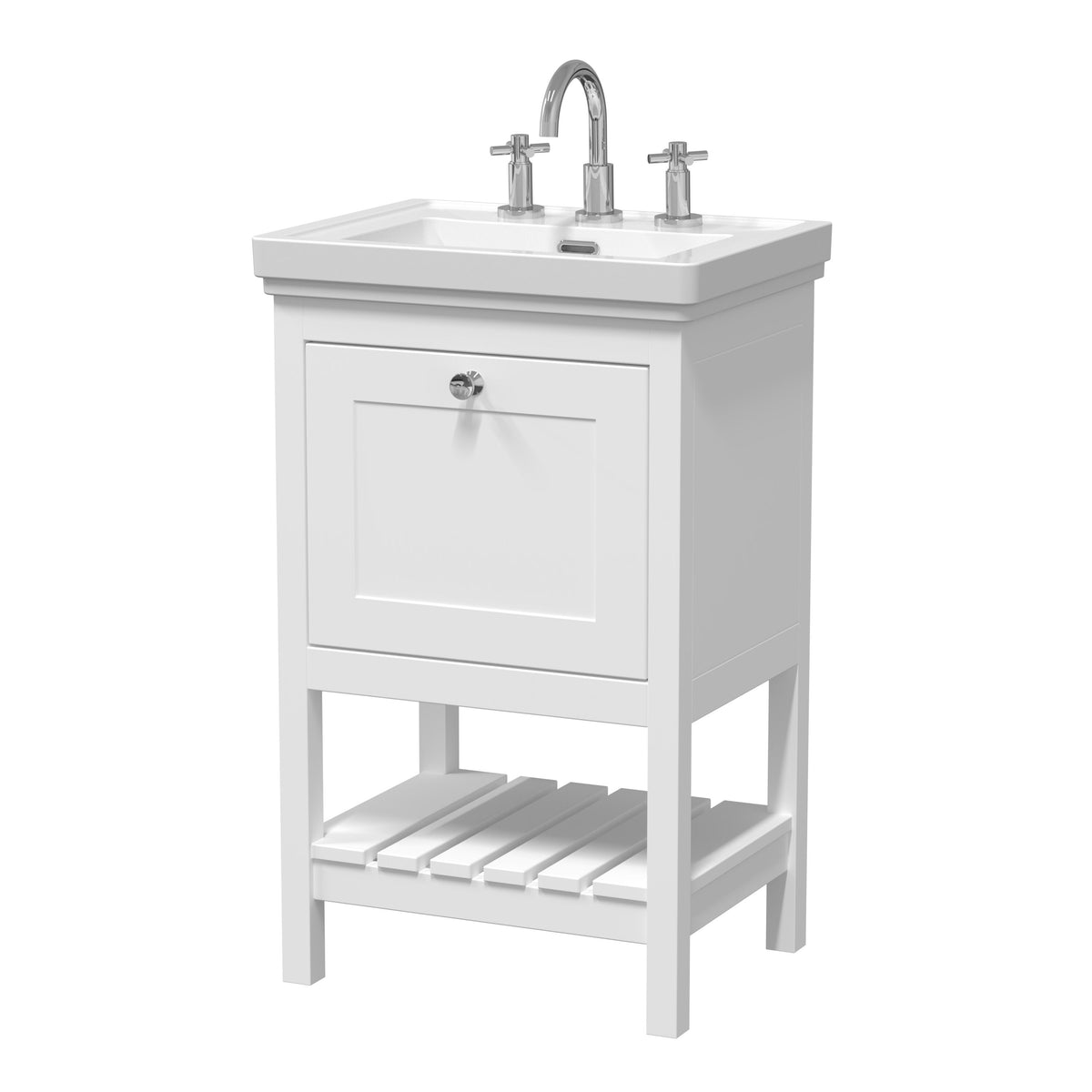 Hudson Reed Old London Bexley 500/600/800mm 1 Drawer Floor Standing Vanity Unit & Basin