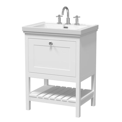 Hudson Reed Old London Bexley 500/600/800mm 1 Drawer Floor Standing Vanity Unit & Basin