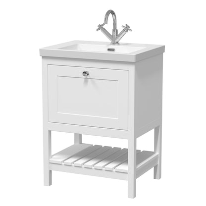 Hudson Reed Old London Bexley 500/600/800mm 1 Drawer Floor Standing Vanity Unit & Basin