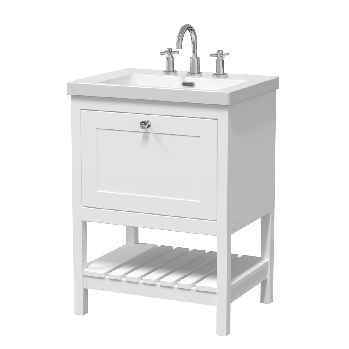 Hudson Reed Old London Bexley 500/600/800mm 1 Drawer Floor Standing Vanity Unit & Basin