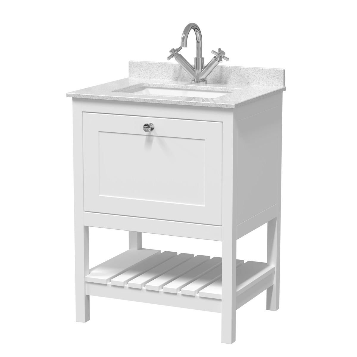 Hudson Reed Old London Bexley 500/600/800mm 1 Drawer Floor Standing Vanity Unit & Basin