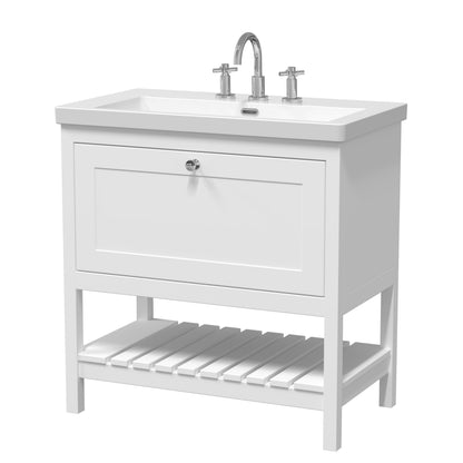 Hudson Reed Old London Bexley 500/600/800mm 1 Drawer Floor Standing Vanity Unit & Basin