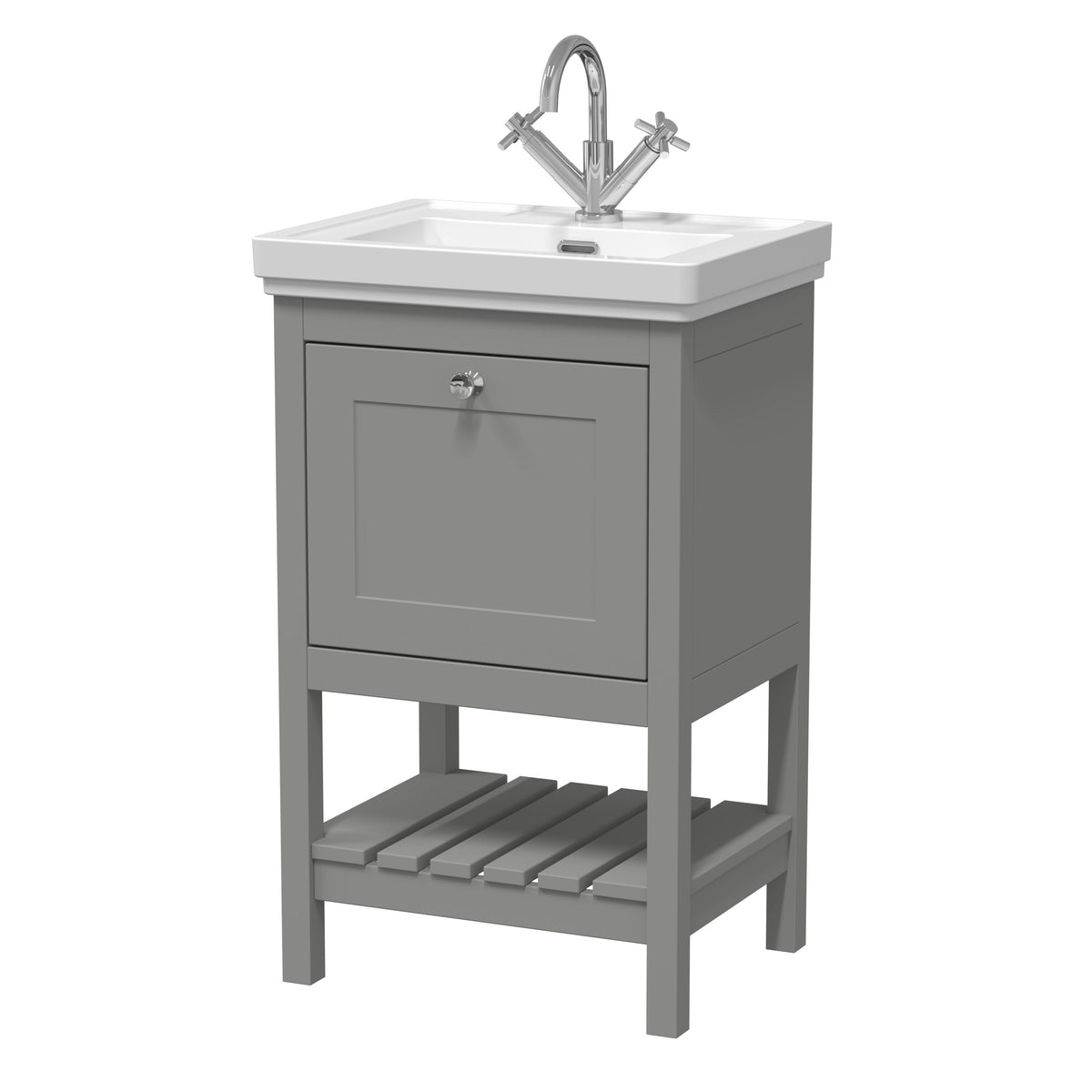 Hudson Reed Old London Bexley 500/600/800mm 1 Drawer Floor Standing Vanity Unit & Basin