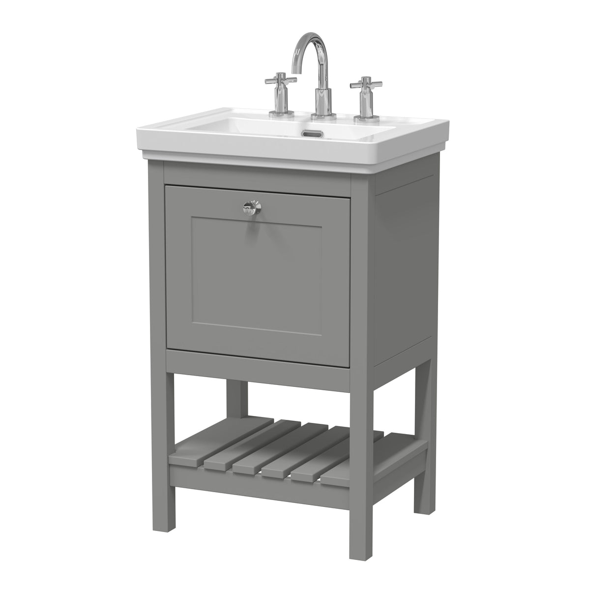 Hudson Reed Old London Bexley 500/600/800mm 1 Drawer Floor Standing Vanity Unit & Basin