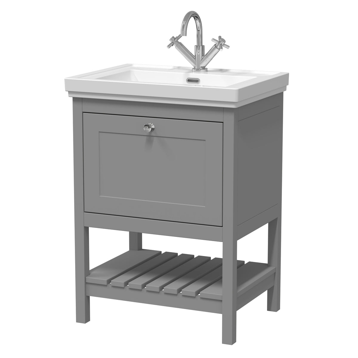 Hudson Reed Old London Bexley 500/600/800mm 1 Drawer Floor Standing Vanity Unit & Basin