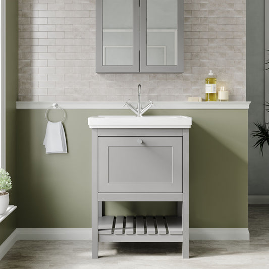 Hudson Reed Old London Bexley 500/600/800mm 1 Drawer Floor Standing Vanity Unit & Basin