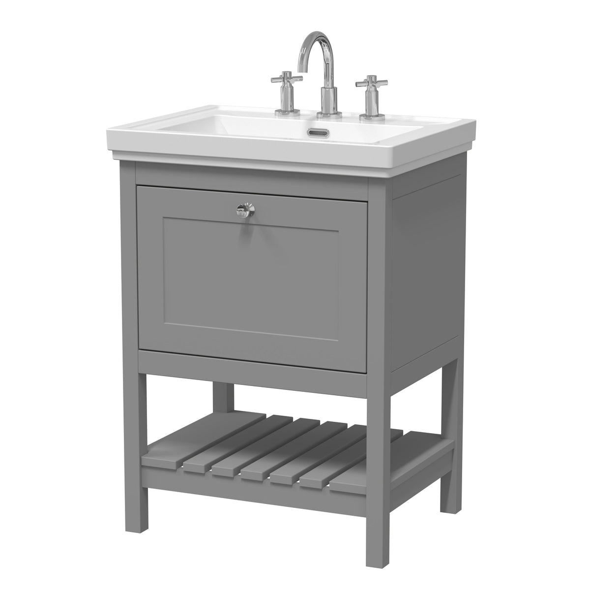 Hudson Reed Old London Bexley 500/600/800mm 1 Drawer Floor Standing Vanity Unit & Basin