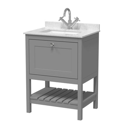 Hudson Reed Old London Bexley 500/600/800mm 1 Drawer Floor Standing Vanity Unit & Basin