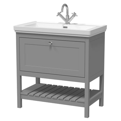 Hudson Reed Old London Bexley 500/600/800mm 1 Drawer Floor Standing Vanity Unit & Basin