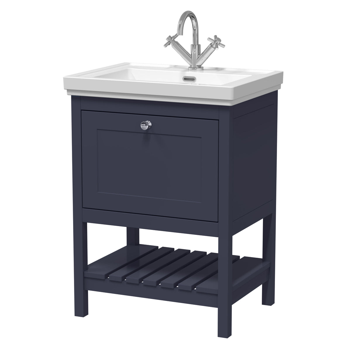 Hudson Reed Old London Bexley 500/600/800mm 1 Drawer Floor Standing Vanity Unit & Basin