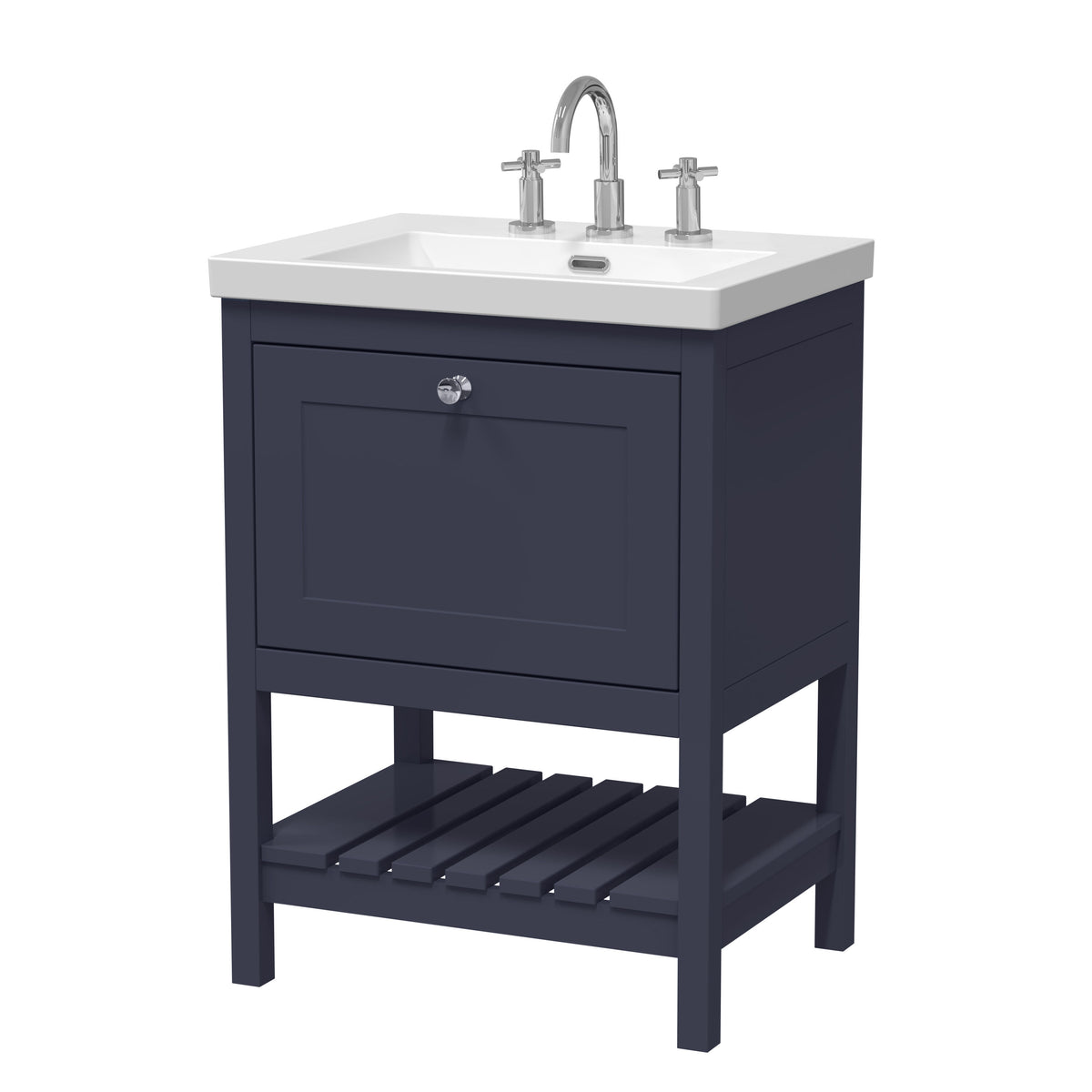 Hudson Reed Old London Bexley 500/600/800mm 1 Drawer Floor Standing Vanity Unit & Basin
