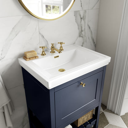 Hudson Reed Old London Bexley 500/600/800mm 1 Drawer Floor Standing Vanity Unit & Basin