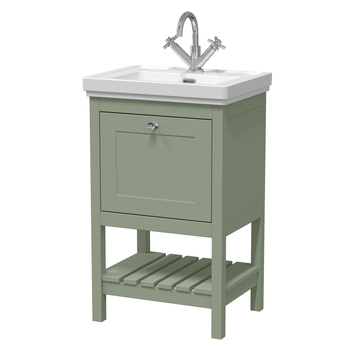 Hudson Reed Old London Bexley 500/600/800mm 1 Drawer Floor Standing Vanity Unit & Basin
