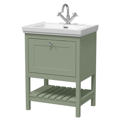 Hudson Reed Old London Bexley 500/600/800mm 1 Drawer Floor Standing Vanity Unit & Basin