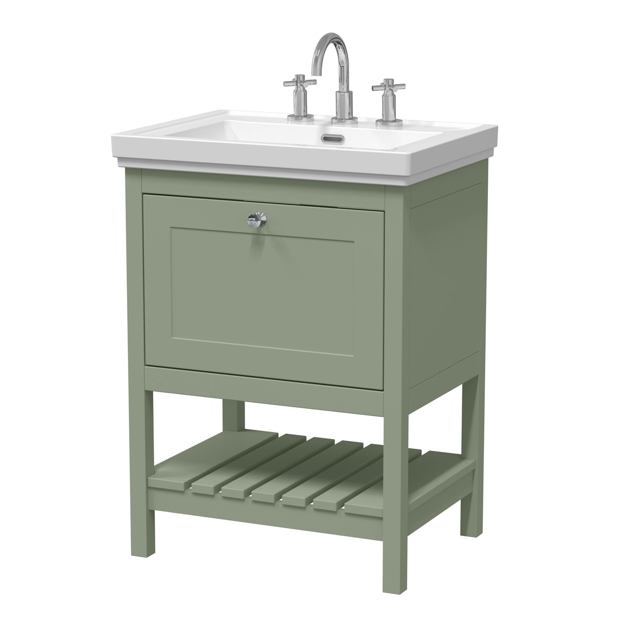 Hudson Reed Old London Bexley 500/600/800mm 1 Drawer Floor Standing Vanity Unit & Basin