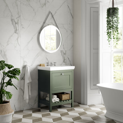 Hudson Reed Old London Bexley 500/600/800mm 1 Drawer Floor Standing Vanity Unit & Basin