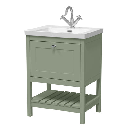 Hudson Reed Old London Bexley 500/600/800mm 1 Drawer Floor Standing Vanity Unit & Basin
