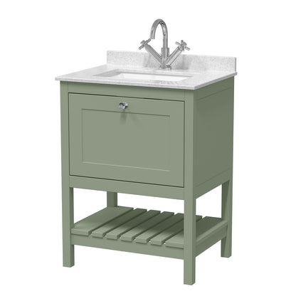 Hudson Reed Old London Bexley 500/600/800mm 1 Drawer Floor Standing Vanity Unit & Basin