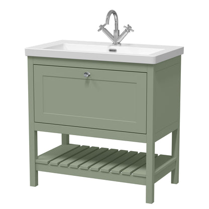 Hudson Reed Old London Bexley 500/600/800mm 1 Drawer Floor Standing Vanity Unit & Basin