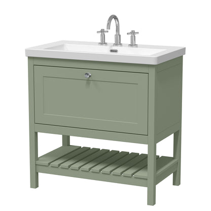 Hudson Reed Old London Bexley 500/600/800mm 1 Drawer Floor Standing Vanity Unit & Basin