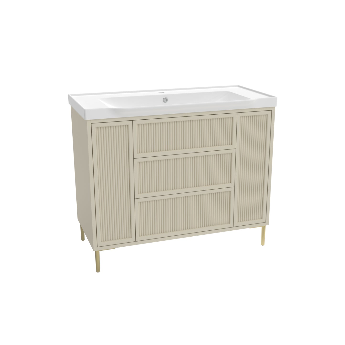 Scudo Bota 500/600/1000mm Floor Standing  Fluted Cabinet & Basin
