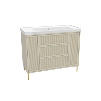 Scudo Bota 500/600/1000mm Floor Standing  Fluted Cabinet & Basin